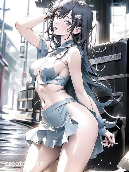 Blue-Eyed Beauty Takes It Bottom-Up in Sultry Hentai Action