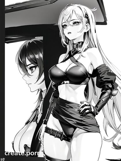 Dehya from Genshin Impact in Black & White Manga Hentai Pleasure