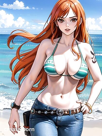 Nami in Vibrant Manga Colors for Steamy Hentai Pleasure