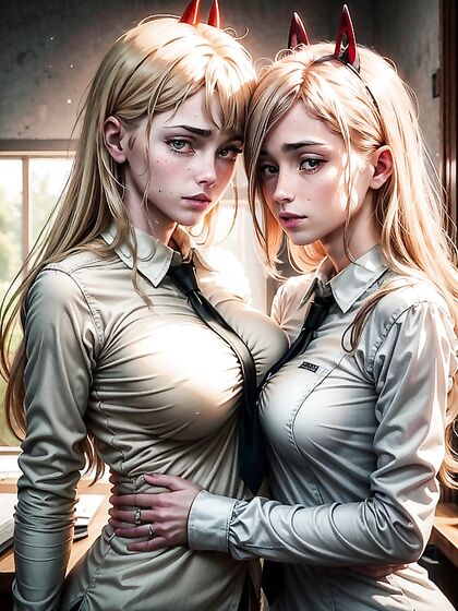 Two Girl 18+s Embrace Passionately in Power-Charged Hentai Action