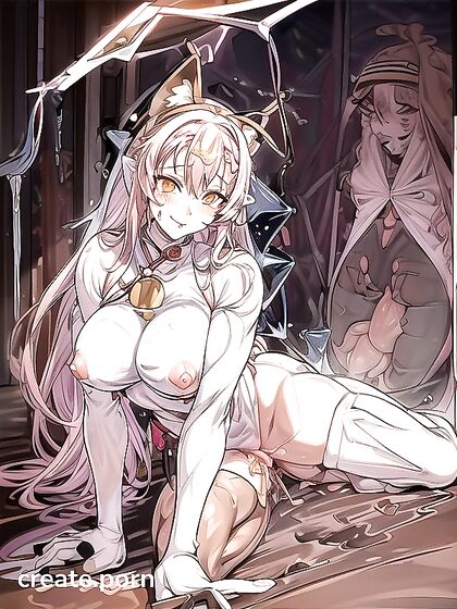Glowing-Eyed Beauty with Large Breasts in a Masterpiece Hentai Fantasy