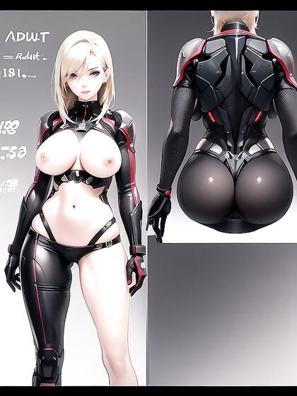 Turned Around Showcasing Her Perfect ASS in NSFW Hentai Action