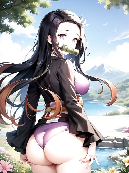Panoramic Prismatic Skies and Distant Pink Mountain Views in Erotic Hentai Animation