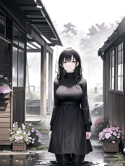 Dimly Lit Abandoned Hut by Dull Gray Waters for Haunting Hentai Pleasure