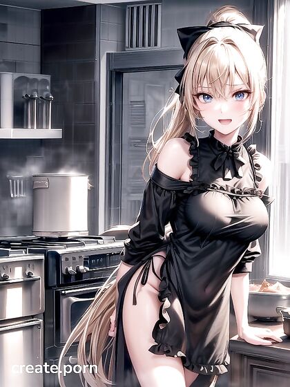 Seductive Maid in Loungewear and Apron Tempts You in Steamy Hentai Action