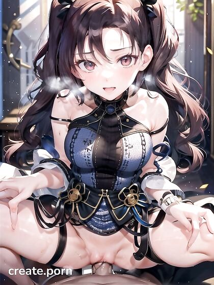 Rin Tohsaka Rides Wild in Nude CowGirl 18+ hentai Action