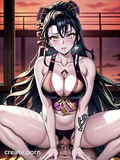 Green-Eyed Beauty Lifts Her Skirt for a Cream Pie Hentai Fantasy