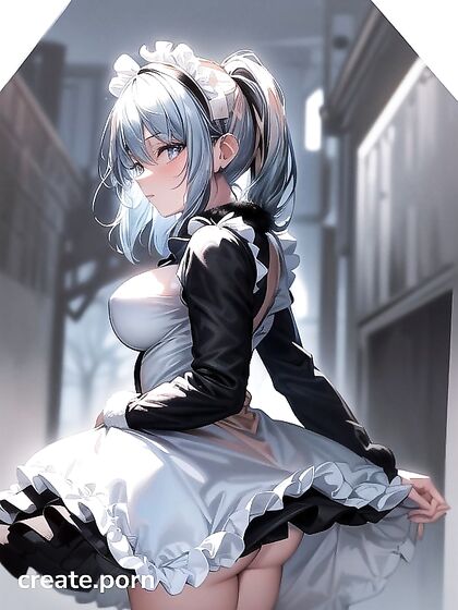 Sky Blue-Haired Beauty with Round Breasts in Ultra HD Hentai Pleasure