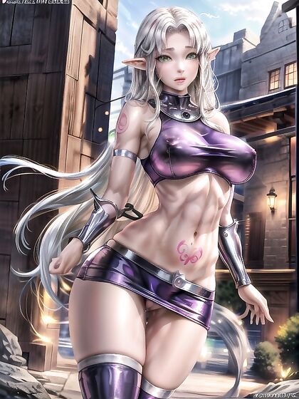 Muscular Girl 18+ with Small Breasts in Surreal Hentai Action