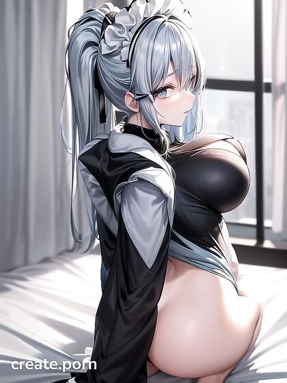 Ash-Haired Beauty with Wild Eyes in Seductive Hentai Scenes