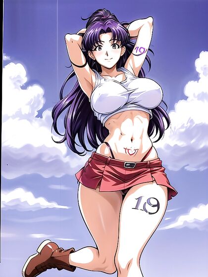 Oversized T-Shirt on Dark Brown Beauty in Steamy Hentai Action