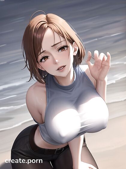 Teen 18+ in Thong Seduces Under the Moonlight for Naughty Hentai Fun