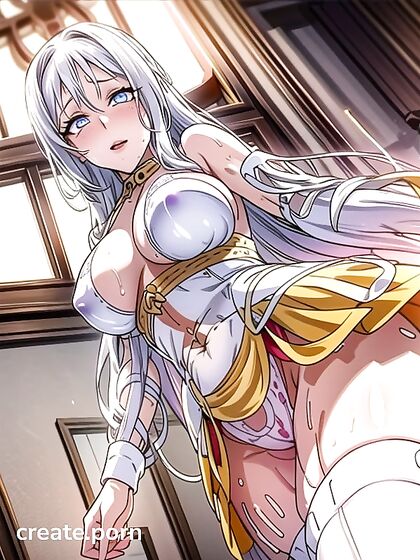 Blonde with Blue Eyes and Massive Breasts Enjoying Intense Hentai Action with Two Partners