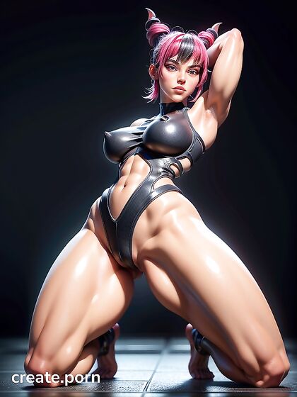 Muscular Arms Raised in Intense 3D Hentai Action