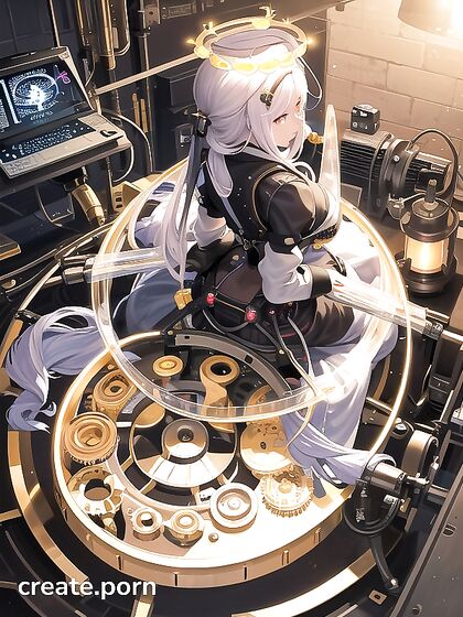 Glowing Mechanical Halo Enhances Basilica's Smooth Bodypipe in hentai AIPorn