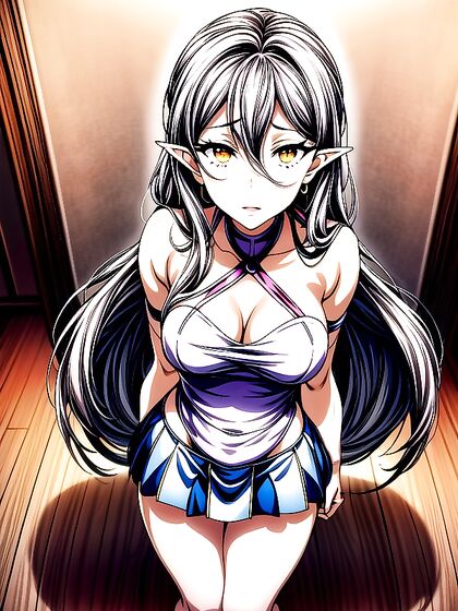 Albedo the Cheerleader Twists into Curvy hentai Ecstasy
