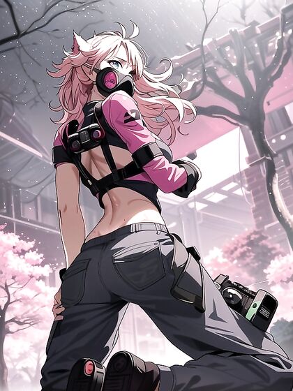 Furious Blue-Eyed Beauty Shows Off Her Perfect Ass in Hentai Action