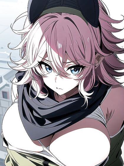 Angry Girl 18+ with Scarf and Messy Hair Explodes in Passionate Hentai Orgasms