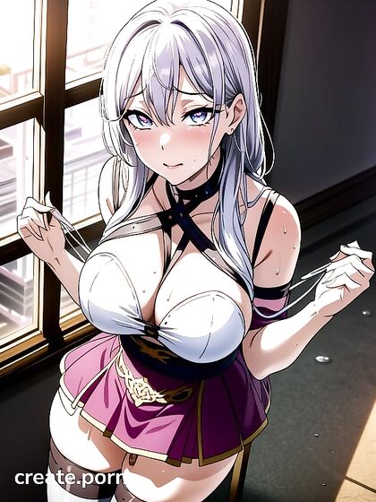 Busty Beauty with Massive Ass and Earrings Teased in Seductive Hentai Scene