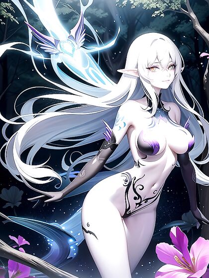 Enchanting Elf With Mysterious Smirk Tempts You In A Magical Forest Hentai Scene