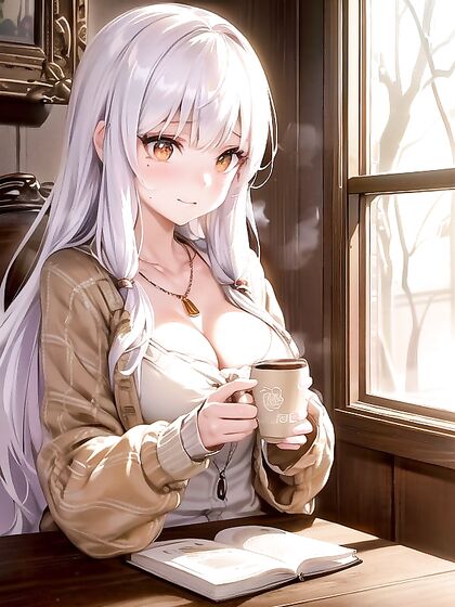 Intense Blush and HD Rainy Window Seat in Detailed Patron-Filled Hentai Scene