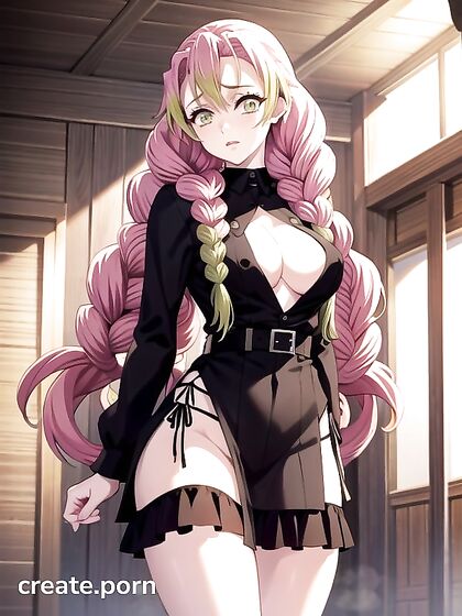 Mitsuri Kanroji from Demon Slayer Tease in Seductive Hentai Scenes