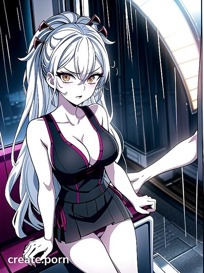 Angry Night Seduction: Skirt Lifted in Erotic Hentai Action