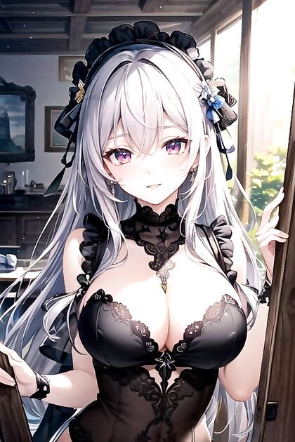 Blushing Beauty Sips Coffee While Gazing Dreamily in Erotic Hentai Scenes