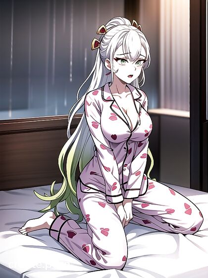Seductive Masturbation Session in Pyjamas: Bedroom hentai Fun