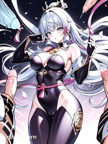 Kamisato Ayaka from Genshin Impact Takes On a Wild Gang Bang in Hentai Thrills