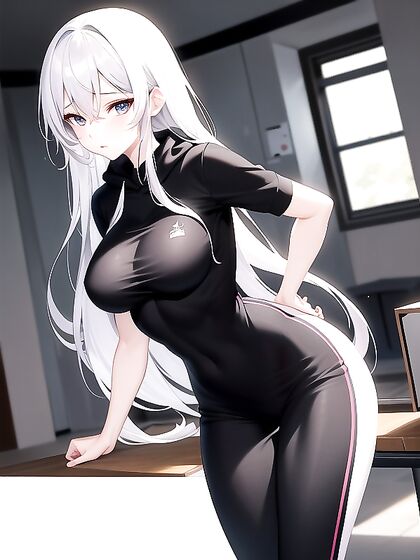 Hooded Figure in Tight Leggings Exploring Intense Hentai Pleasure