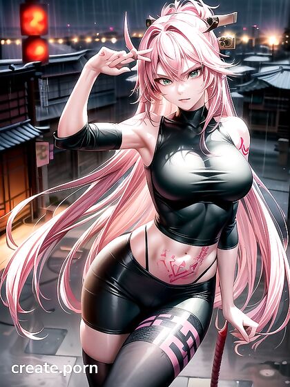 Samurai With Pink Hair Dominates in Top-Down Hentai Action
