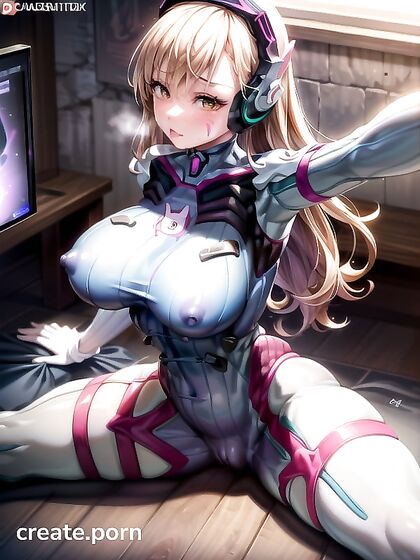 Huge Ass Splits Rear View Staring at You in Seductive Hentai Action