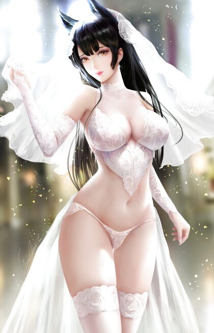 Holy shitl! Atago in her XXX honeymoon linge-taay!