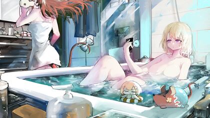 Hentaified Bath Time With Amateur Couple - Soaking Wet AF!