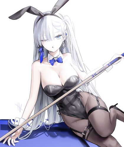 Horny Hare Pounding His Pokey on The Pool Table - Billiards Bunnies XXX Pic