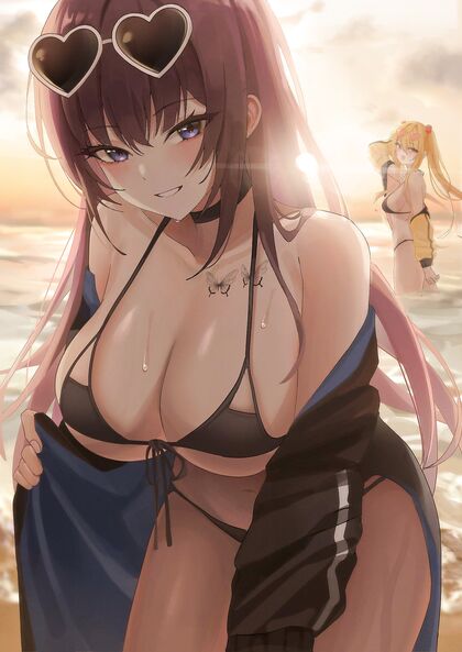 Holy shitlords! This babe in her skimpy hentaibiki is gonna make your dick explode!