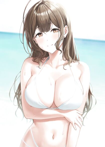 Busty hottie in skimpy thong teases your cock hard - HENTAI XXX PIC