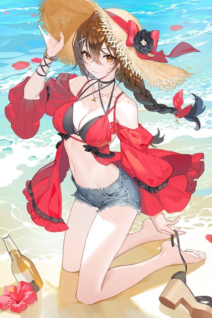 Horny Bitches on Beach Gettin’ It On - Hentai XXX Pics