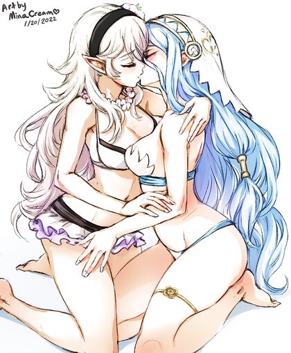 Hentaified Swimming Smut - AzuCorr in Steamy Beach Makeout Session