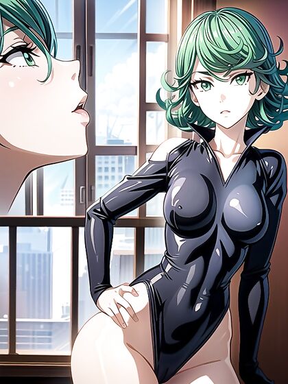 Tatsumaki from One Punch Man Seduces in Off-Shoulder Outfit for Steamy Hentai Action