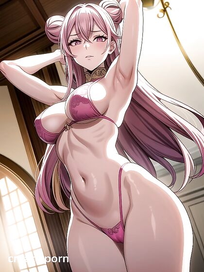 Busty Beauty in Lacy Bra Takes Control in Seductive Hentai Solo Session