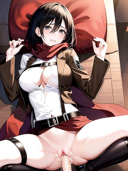 Mikasa Ackerman Gets Loaded with Cumshots in Intense Creampie Hentai Scenes