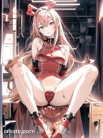 Sweaty Anime Beauty with Long Pink Hair Enjoying Intense Hentai Pleasure