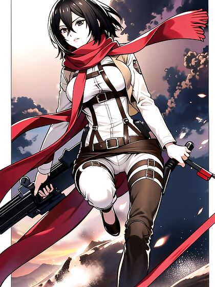 Mikasa Ackerman Wields a Rocket Launcher in Steamy Colored Manga Hentai Action