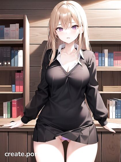 Blonde With Glowing Purple Eyes seduces in Intense Hentai Action