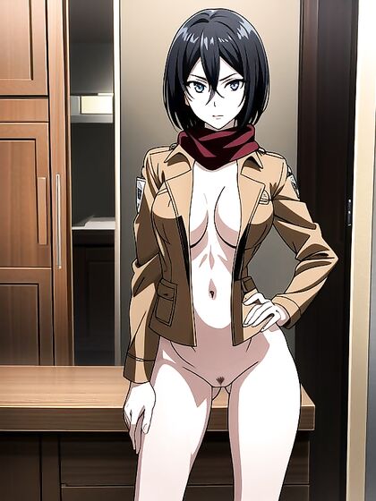Naked With Hands on Hips, Seductively Gazing at You in Hentai Action