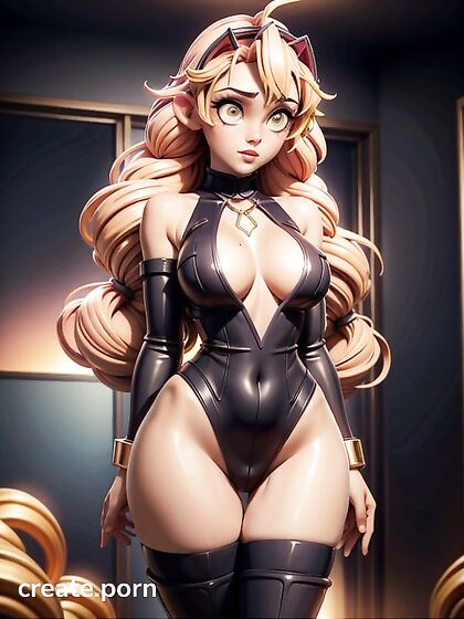 Thick-Thighed Cartoon Girl 18+ Shows Off Camel Toe in Thigh-High Socks Hentai Action