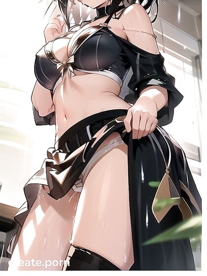 Glowing-Eyed Beauty with Black Hair Enjoys Intense Dildo Action in Hentai Fantasy