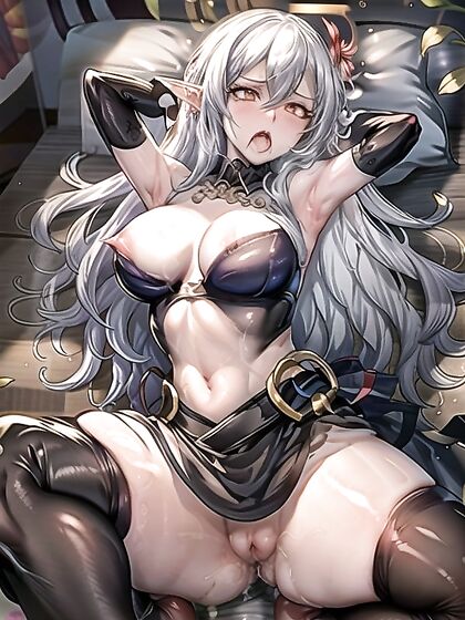Eleonora Viltaria from Lord Marksman and Vanadis Enjoying Curvy White-Haired Hentai Pleasure